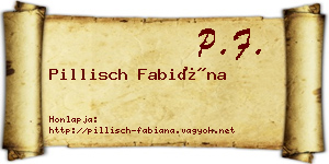 Pillisch Fabiána névjegykártya